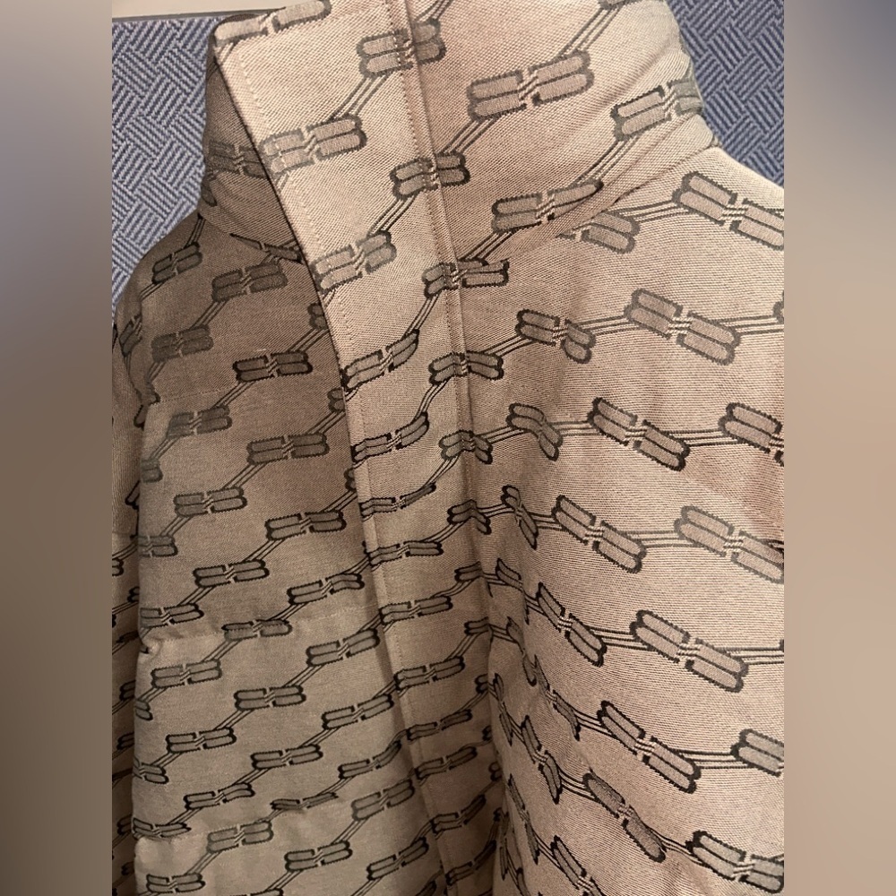 Men's Balenciaga logo-pattern quilted padded jacket Bb monogram
size 54 XXL - Picture 5 of 8